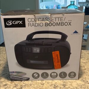 GPX CD/Cassette/Radio Boombox, New in Box